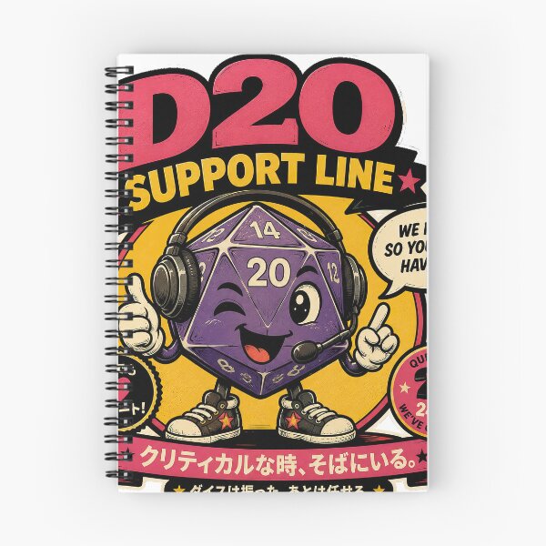 Item preview, D20 Support Line – Funny Dungeons & Dragons Dice RPG Humor designed and sold by obstinator.