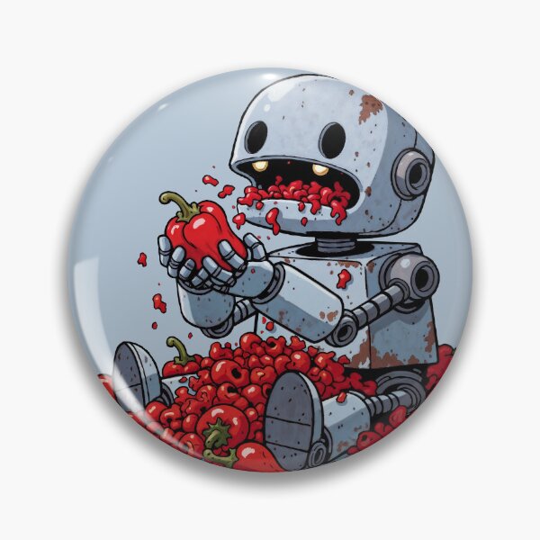 Item preview, Rusty Robot Eating Red Hot Chili Peppers designed and sold by Mike Kiev art.
