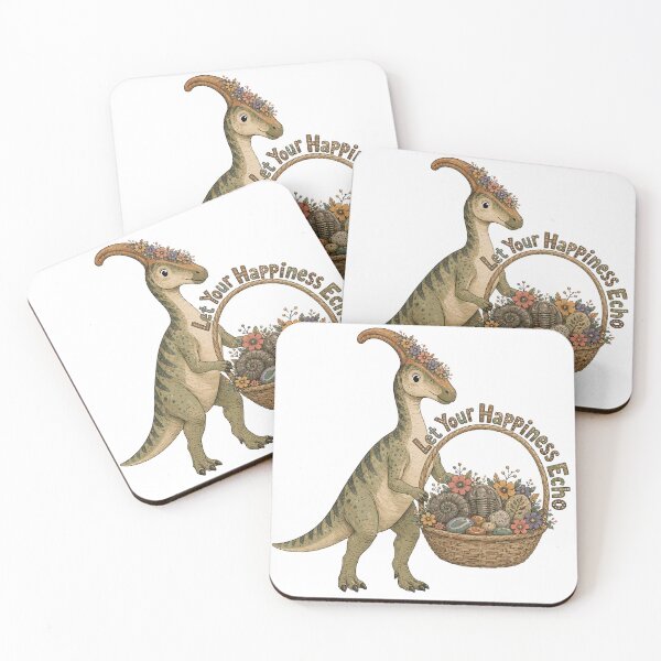 Item preview, Crest of Cheer - Cute Prehistoric Parasaurolophus Dino designed and sold by bapupa.