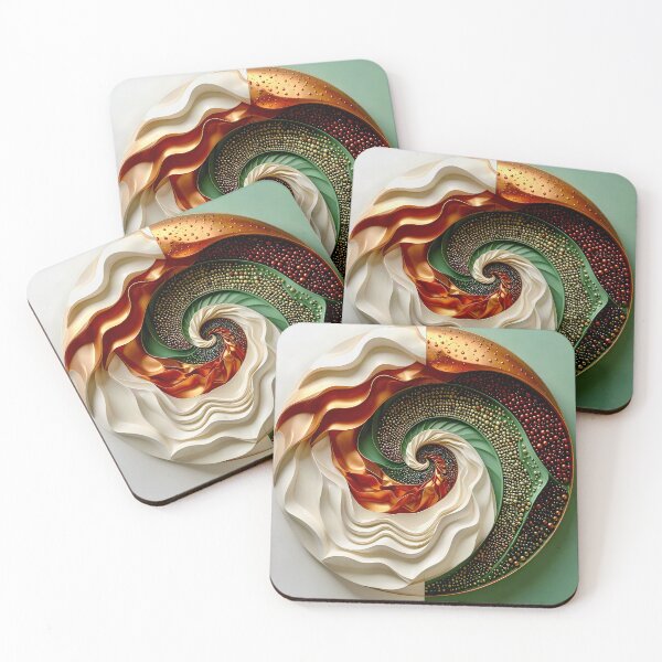 Item preview, Circular Composition in Copper and Green designed and sold by Vicky Brago-Mitchell®.