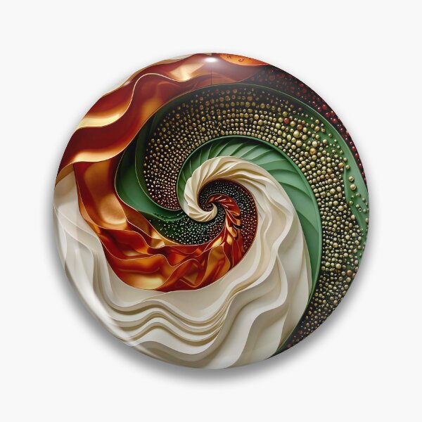 Item preview, Circular Composition in Copper and Green designed and sold by Vicky Brago-Mitchell®.