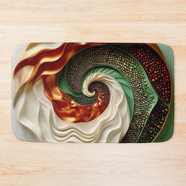 Item preview, Circular Composition in Copper and Green designed and sold by Vicky Brago-Mitchell®.