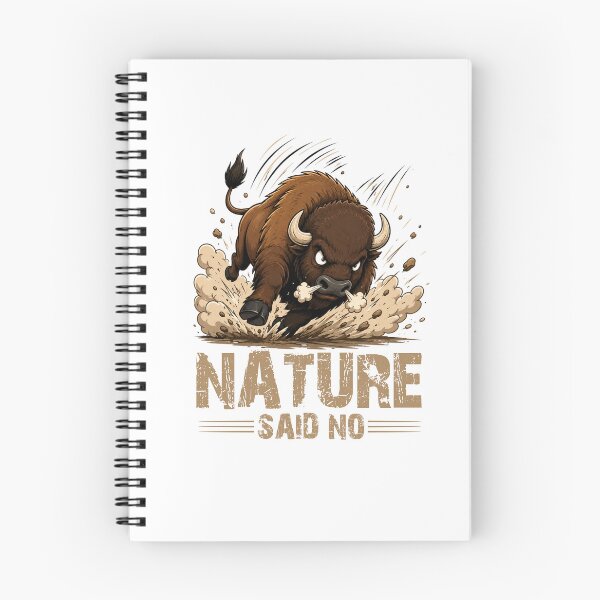 Item preview, NATURE SAID NO Bison T-Shirt – Funny Animal Attack Meme Graphic Tee designed and sold by Artimax-Studio.