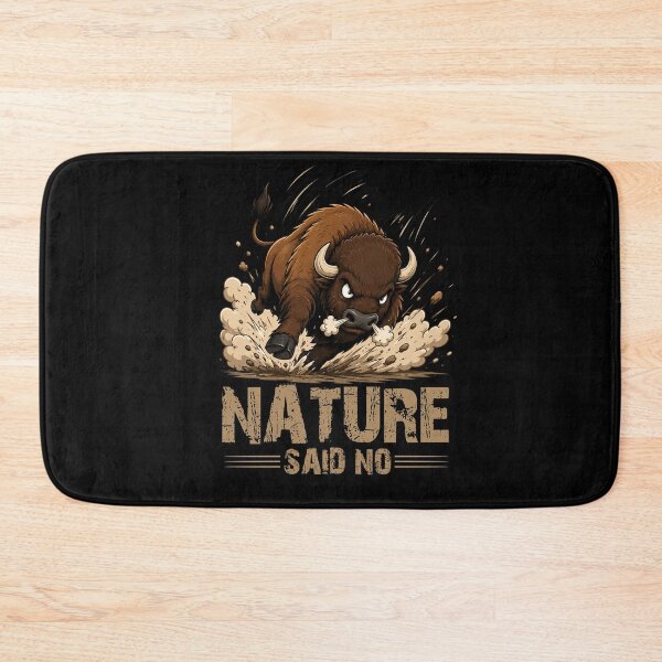 Item preview, NATURE SAID NO Bison T-Shirt – Funny Animal Attack Meme Graphic Tee designed and sold by Artimax-Studio.