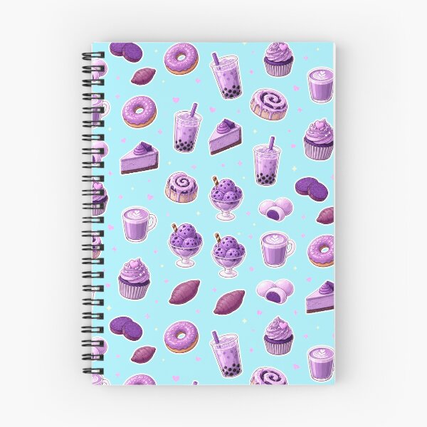 Item preview, Ube Dessert Pattern - Whimsical Purple Yam Food Illustration designed and sold by merchxwear.