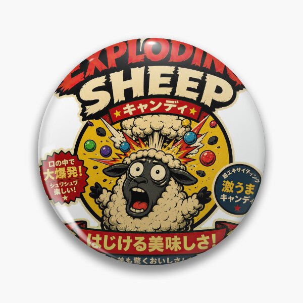 Item preview, Exploding Sheep Candy – Weird Retro Japanese Candy Parody designed and sold by obstinator.