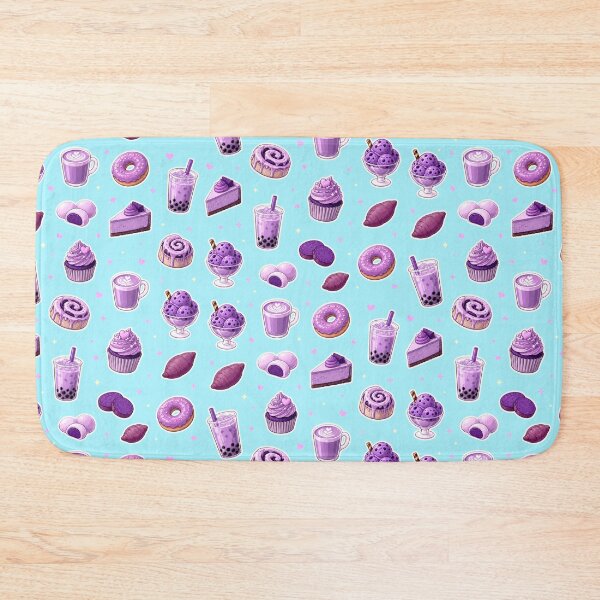 Item preview, Ube Dessert Pattern - Whimsical Purple Yam Food Illustration designed and sold by merchxwear.