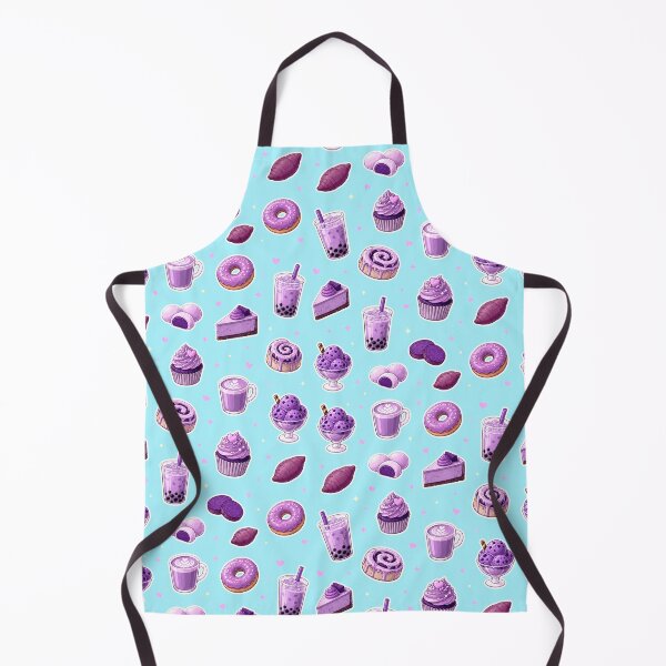 Item preview, Ube Dessert Pattern - Whimsical Purple Yam Food Illustration designed and sold by merchxwear.