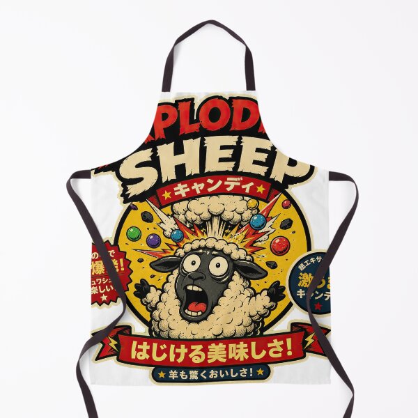 Item preview, Exploding Sheep Candy – Weird Retro Japanese Candy Parody designed and sold by obstinator.