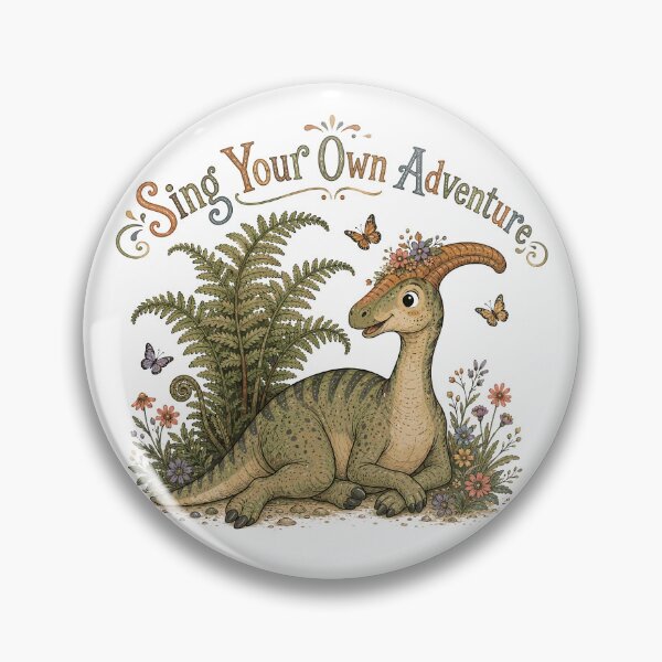 Item preview, Meadow Melody - Cute Prehistoric Parasaurolophus Dinosaur designed and sold by bapupa.