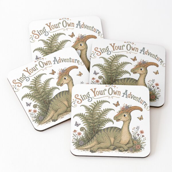 Item preview, Meadow Melody - Cute Prehistoric Parasaurolophus Dinosaur designed and sold by bapupa.
