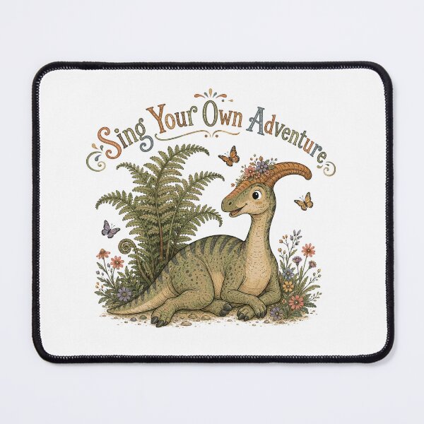 Item preview, Meadow Melody - Cute Prehistoric Parasaurolophus Dinosaur designed and sold by bapupa.