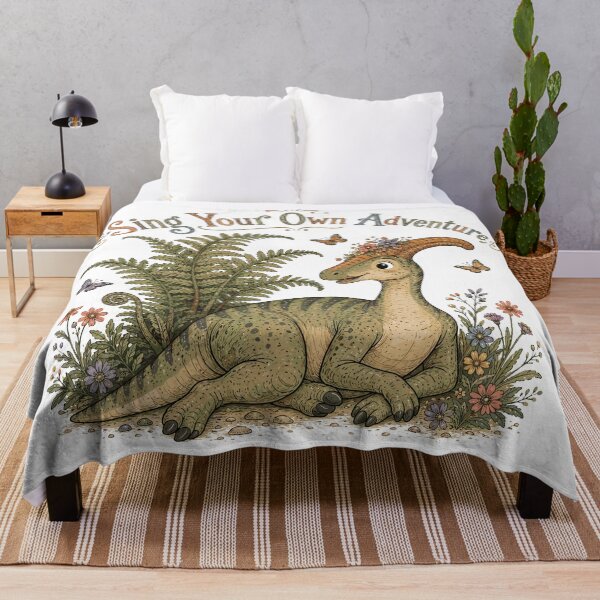 Item preview, Meadow Melody - Cute Prehistoric Parasaurolophus Dinosaur designed and sold by bapupa.