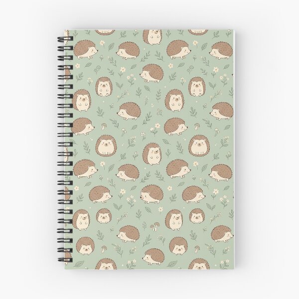 Item preview, Cute Woodland Hedgehogs & Wildfolwers Pattern Design by MNS designed and sold by ashenlocs.