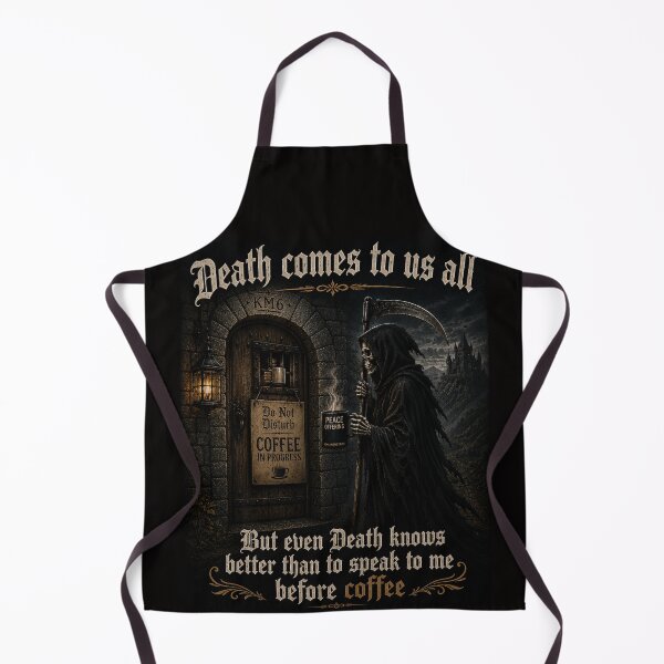 Item preview, Death Comes to Us All… But Even Death Knows Better Than to Speak to Me Before Coffee | Gothic Grim Reaper Coffee designed and sold by KissMy6 Industries.