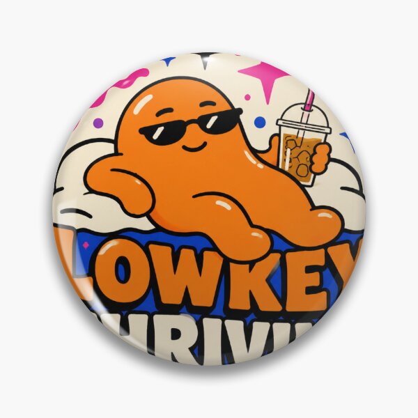 Item preview, Lowkey Thriving Cute Orange Mascot Boba designed and sold by eliotedamalla.