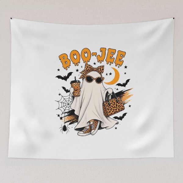 Item preview, Boo-Jee Ghost Halloween Leopard Print Sunglasses Coffee designed and sold by lestergrunlings.