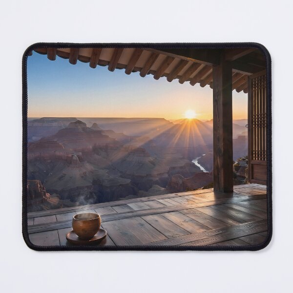 Item preview, Hanok Window to the World: Grand Canyon Sunrise & God Rays | Epic American Desert Fine Art Print designed and sold by SOOstudio73.
