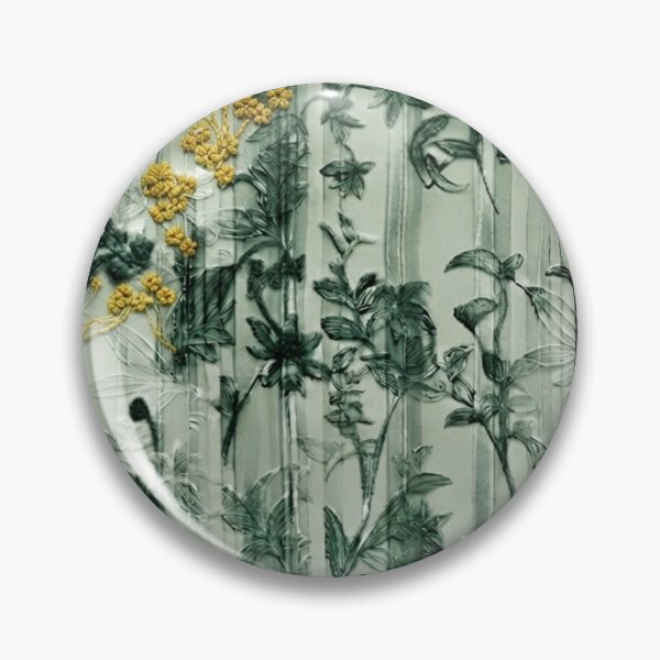 Item preview, Elegant Japanese Sage Green and Yellow Floral Stripe Pattern designed and sold by Kokeshidreams.
