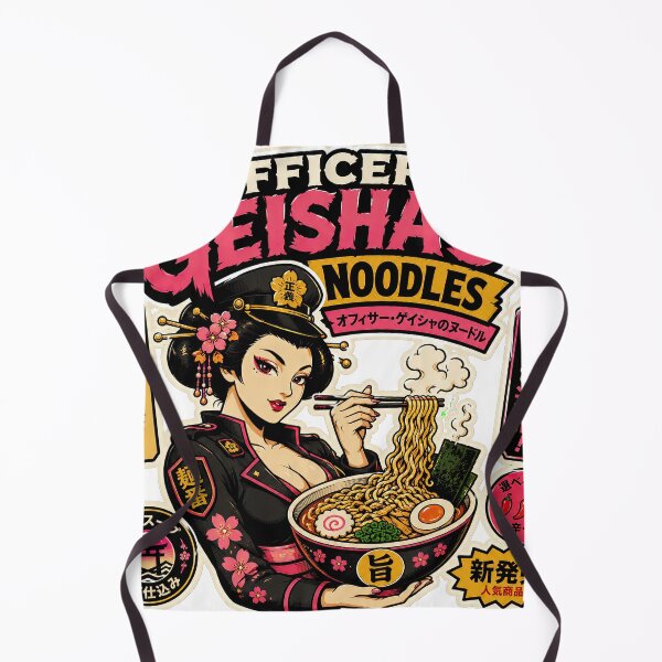 Item preview, Officer Geisha’s Noodles – Retro Japanese Ramen Parody designed and sold by obstinator.