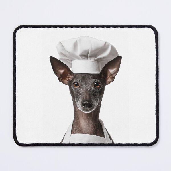 Item preview, American Hairless Terrier Chef Dog Funny Cooking Apron Hat designed and sold by LazyOwlStore.