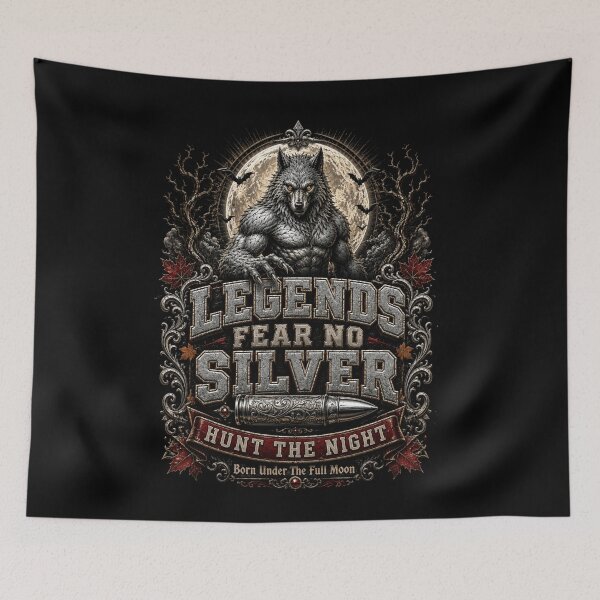 Item preview, Legends Fear No Silver | Vintage Werewolf Halloween Shirt | Hunt The Night Gothic Wolf Apparel designed and sold by Prime legend .