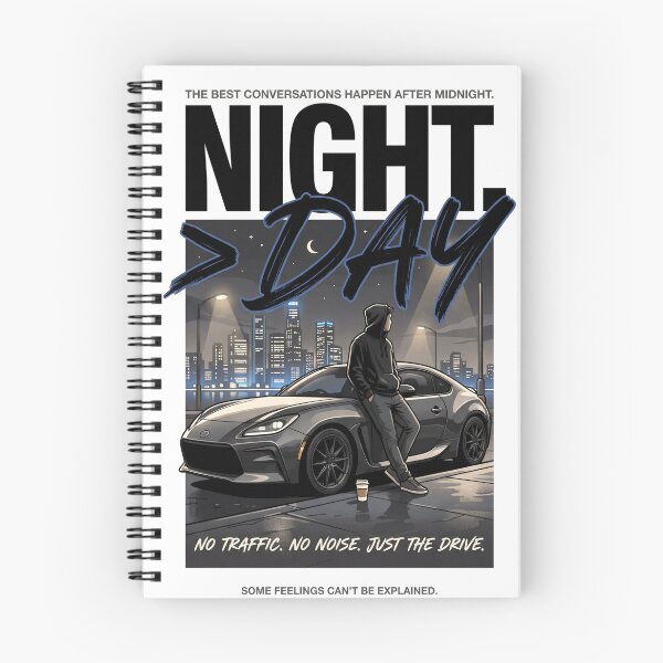Item preview, Night > Day | Premium Car Enthusiast Streetwear | Night Drive Lifestyle Graphic Tee designed and sold by SAJ Design Studio.