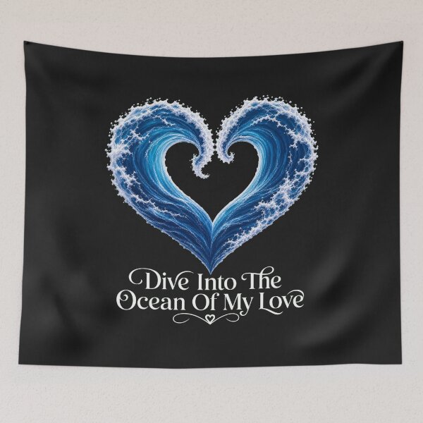 Item preview, Dive Into The Ocean Of My Love Heart Wave Design designed and sold by Aliplus+.