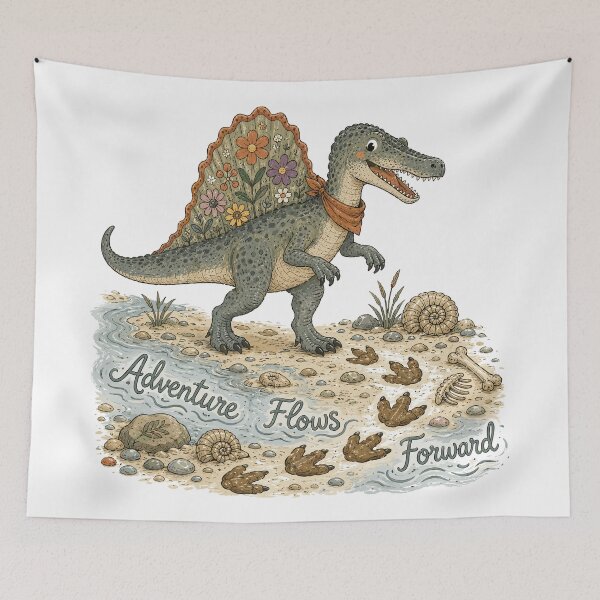 Item preview, River Explorer - Cute Prehistoric Spinosaurus Dinosaur designed and sold by bapupa.