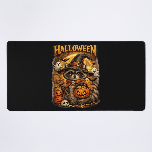 Item preview, Halloween Raccoon Witch Cute Spooky Autumn Pumpkin designed and sold by Jack W Art.