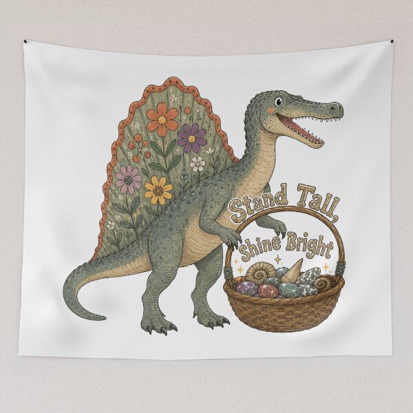 Item preview, Sail of Smiles - Cute Prehistoric Spinosaurus Dinosaur designed and sold by bapupa.