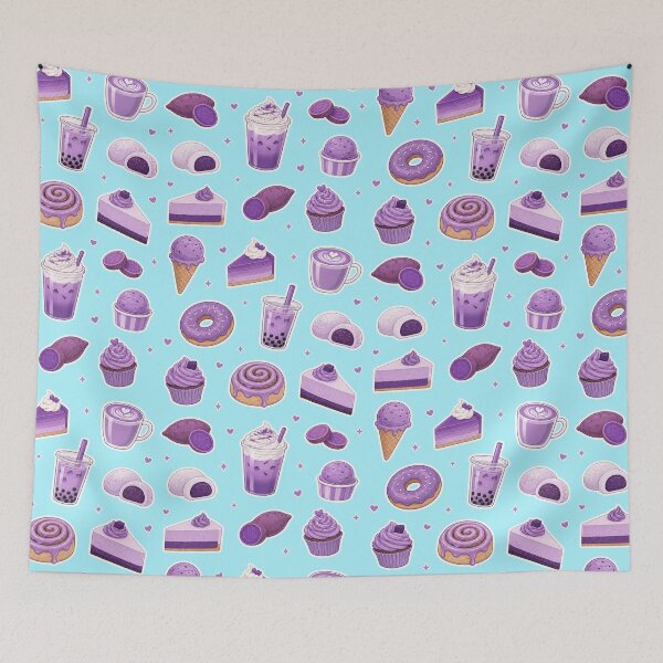 Item preview, Purple Yam Food Pattern - Ube Desserts and Sweet Treats designed and sold by merchxwear.