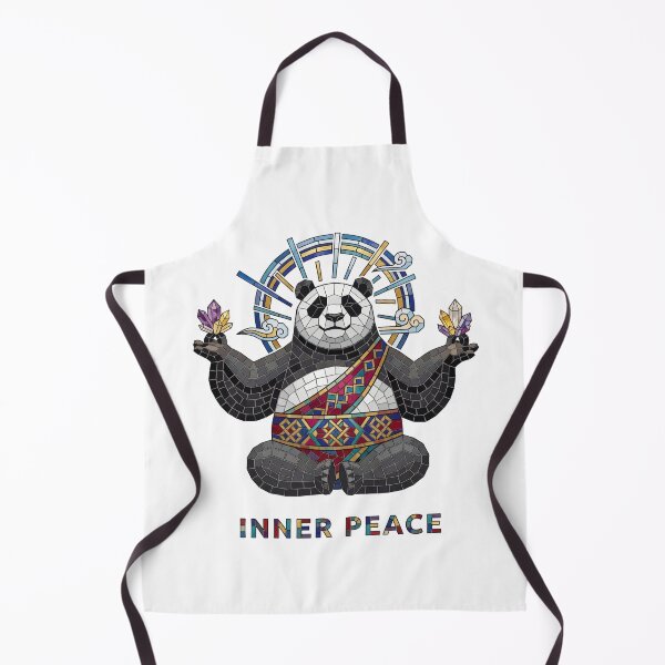 Item preview, Inner Peace Zen Panda - Stained Glass Mosaic Art designed and sold by Shopeon Designs.