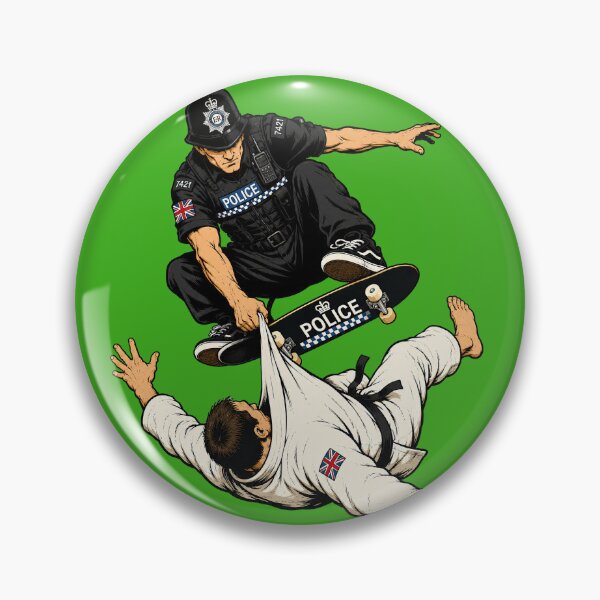Item preview, Judo Air – British Police Skateboard Martial Arts Cartoon designed and sold by obstinator.