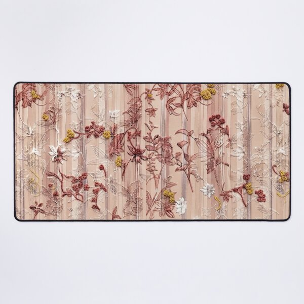 Item preview, Elegant Japanese Pink and Yellow Floral Stripe Pattern designed and sold by Kokeshidreams.