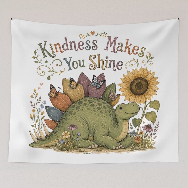Item preview, Sunny Spikes - Cute Prehistoric Stegosaurus Dinosaur designed and sold by bapupa.
