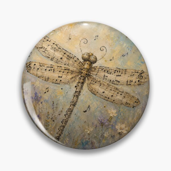 Item preview, Dragonfly Made of Musical Notes designed and sold by ArcaneVisionArt.