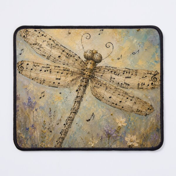 Item preview, Dragonfly Made of Musical Notes designed and sold by ArcaneVisionArt.