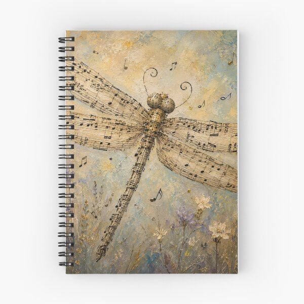 Item preview, Dragonfly Made of Musical Notes designed and sold by ArcaneVisionArt.