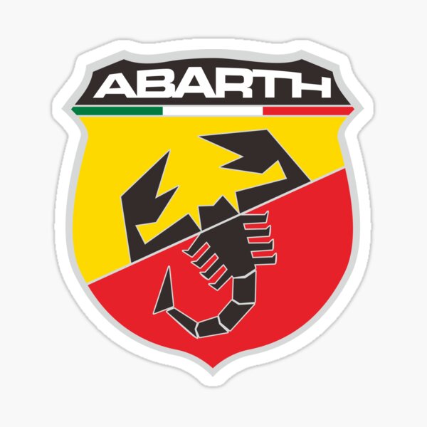 Fiat Abarth Scorpion logo voiture moto Racing Tuning Decal Stickers GRIS 50 mm