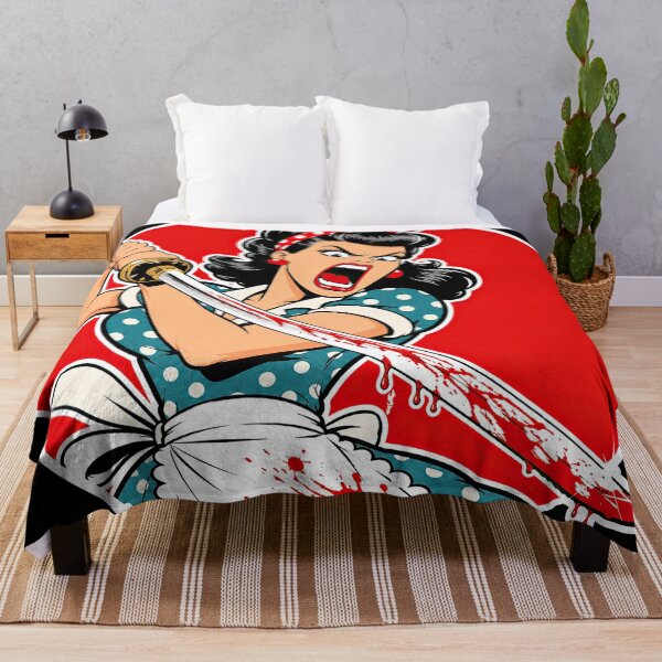 Item preview, Katana Housewife – Angry Retro Pin Up Samurai Woman designed and sold by obstinator.