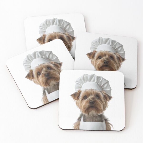 Item preview, Silky Terrier Chef Dog Funny Cooking Apron Hat Cute Pet Portrait designed and sold by LazyOwlStore.