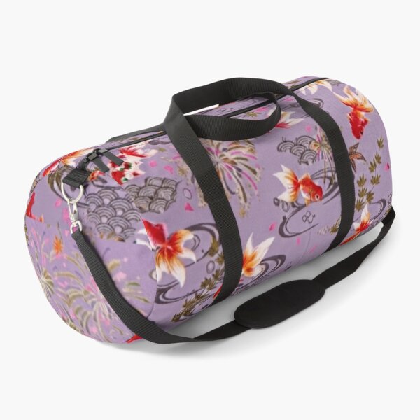Item preview, Lavender Purple Japanese Goldfish, Fireworks and Ripples - Traditional Yukata Pattern designed and sold by Kokeshidreams.