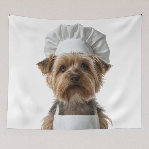Item preview, Silky Terrier Chef Dog Funny Cooking Apron Hat Cute Pet Portrait designed and sold by LazyOwlStore.