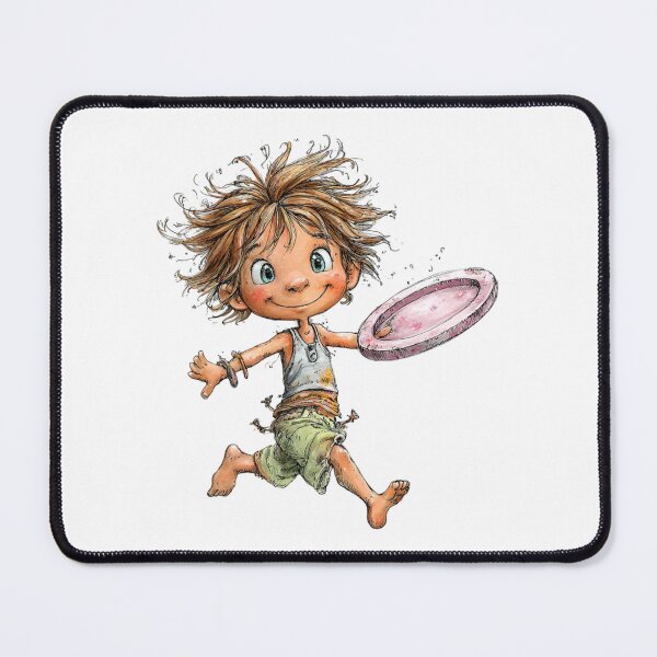 Item preview, Cute freesby boy at the beach - whimsical design designed and sold by aliencharm.