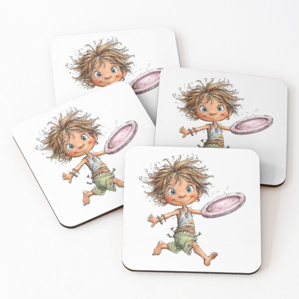 Item preview, Cute freesby boy at the beach - whimsical design designed and sold by Lines, forms and colors.