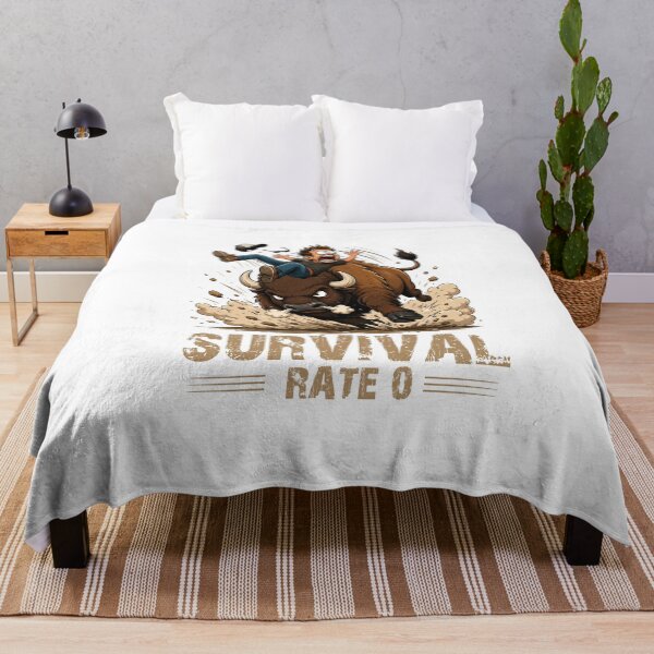 Item preview, SURVIVAL RATE 0 Bison T-Shirt – Funny Animal Attack Meme Graphic Tee designed and sold by Artimax-Studio.
