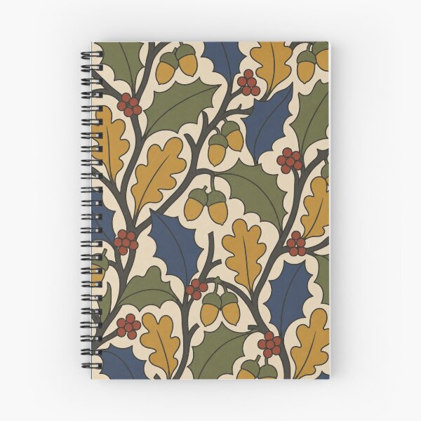 Item preview, Arts and Crafts Holly and Acorns — William Morris Style Pattern designed and sold by Planthem.