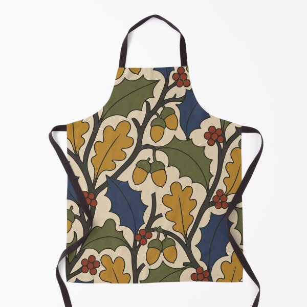 Item preview, Arts and Crafts Holly and Acorns — William Morris Style Pattern designed and sold by Planthem.