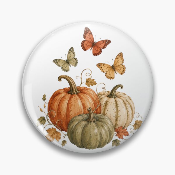 Item preview, Butterflies and Pumpkins Autumn Butterfly Art designed and sold by DreamelleStudio.